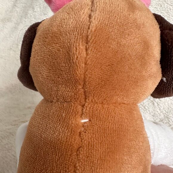 Animal Adventure Brown White Puppy Dog Bunny Ears Easter Carrot 10” Plush - Picture 4 of 6